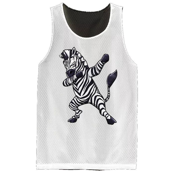 Dabbing Zebra African Zookeeper Animal Lover Mesh Reversible Basketball Jersey Tank