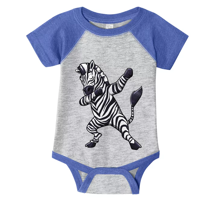 Dabbing Zebra African Zookeeper Animal Lover Infant Baby Jersey Bodysuit