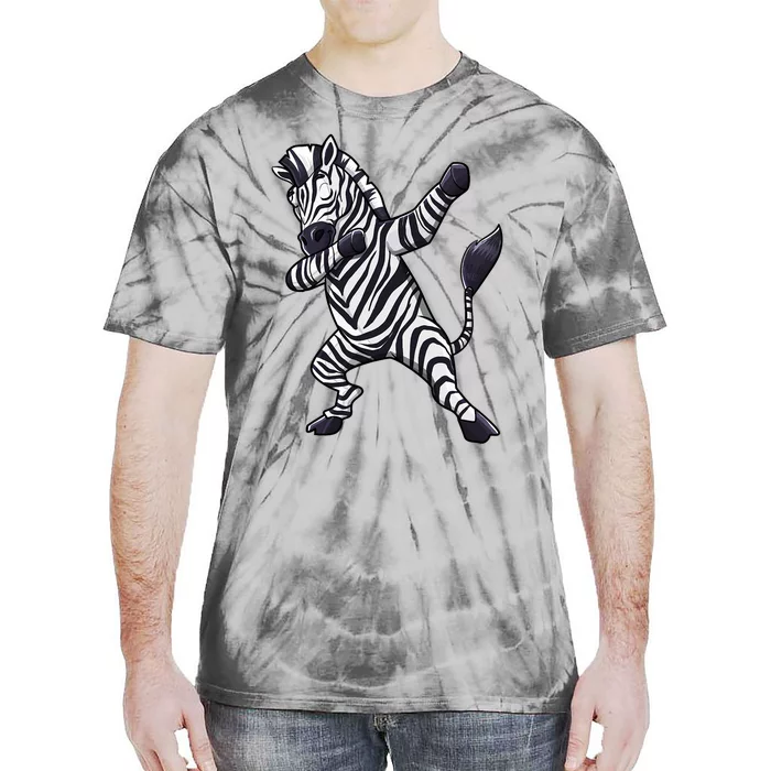 Dabbing Zebra African Zookeeper Animal Lover Tie-Dye T-Shirt