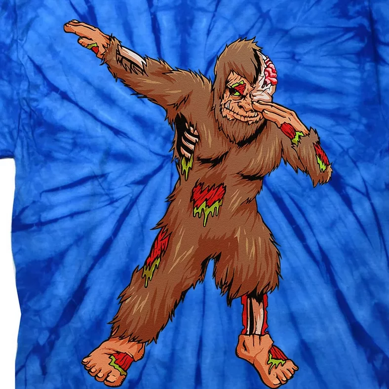 Dabbing Zombie Bigfoot Ghost Halloween Costume Holiday Gift Tie-Dye T-Shirt