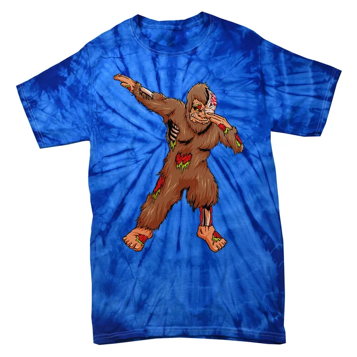 Dabbing Zombie Bigfoot Ghost Halloween Costume Holiday Gift Tie-Dye T-Shirt