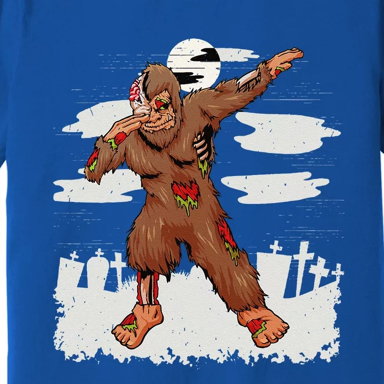 Dabbing Zombie Bigfoot Ghost Halloween Costume Holiday Premium T-Shirt