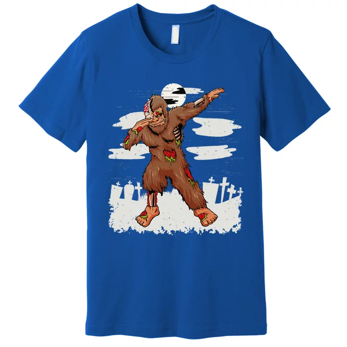 Dabbing Zombie Bigfoot Ghost Halloween Costume Holiday Premium T-Shirt