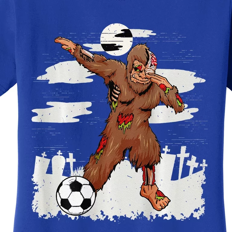 Dabbing Zombie Bigfoot Halloween Soccer Costume Football Gift Women's T-Shirt