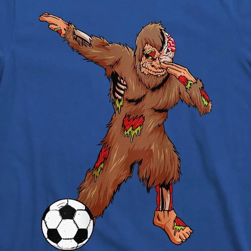 Dabbing Zombie Bigfoot Halloween Soccer Costume Football T-Shirt