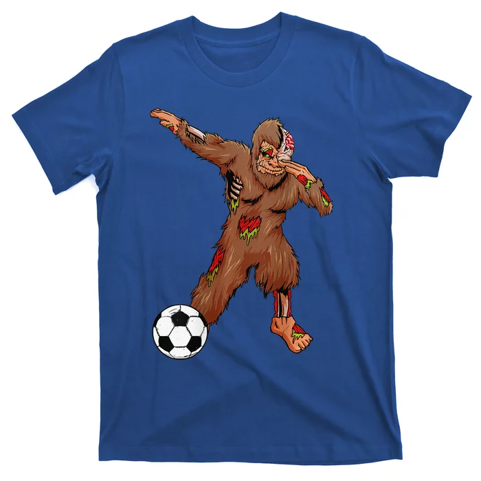 Dabbing Zombie Bigfoot Halloween Soccer Costume Football T-Shirt