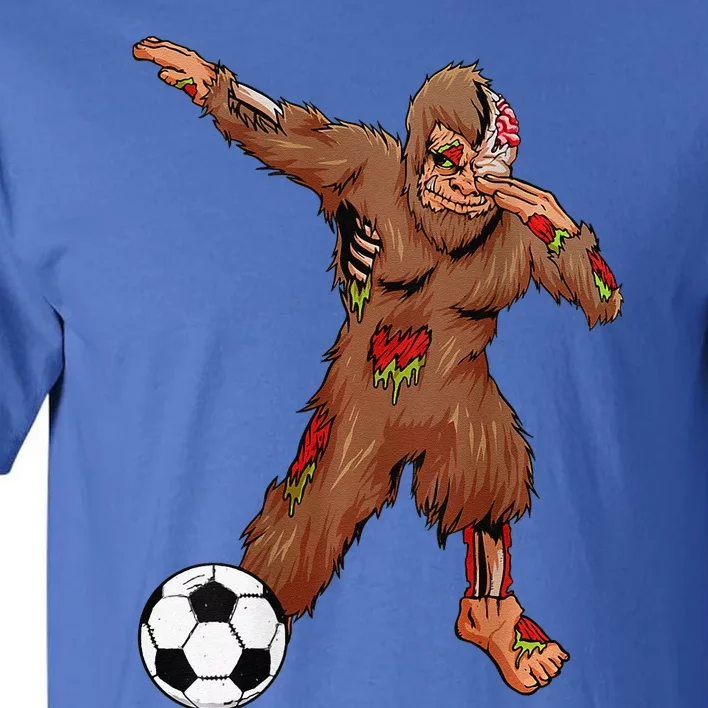 Dabbing Zombie Bigfoot Halloween Soccer Costume Football Tall T-Shirt