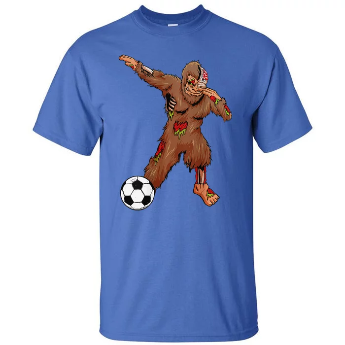 Dabbing Zombie Bigfoot Halloween Soccer Costume Football Tall T-Shirt