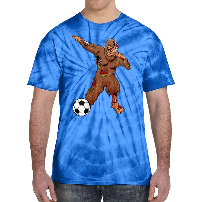 Dabbing Zombie Bigfoot Halloween Soccer Costume Football Tie-Dye T-Shirt