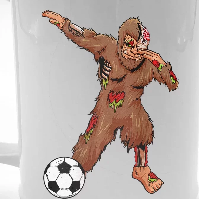 Dabbing Zombie Bigfoot Halloween Soccer Costume Football Front & Back Beer Stein