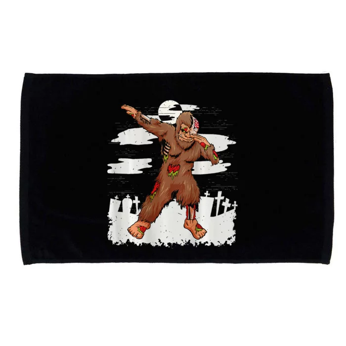 Dabbing Zombie Bigfoot Sasquatch Funny Halloween Costume Gift Microfiber Hand Towel