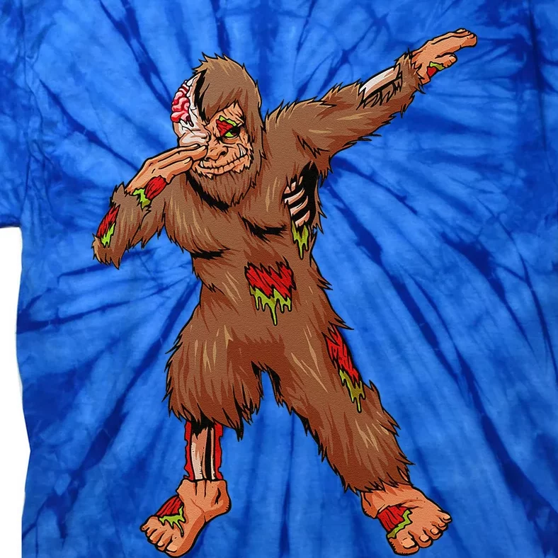 Dabbing Zombie Bigfoot Sasquatch Halloween Costume Girll Tie-Dye T-Shirt