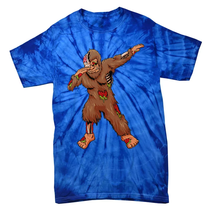 Dabbing Zombie Bigfoot Sasquatch Halloween Costume Girll Tie-Dye T-Shirt