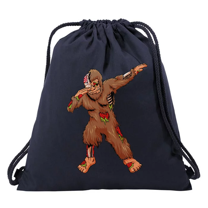 Dabbing Zombie Bigfoot Sasquatch Halloween Costume Girll Drawstring Bag