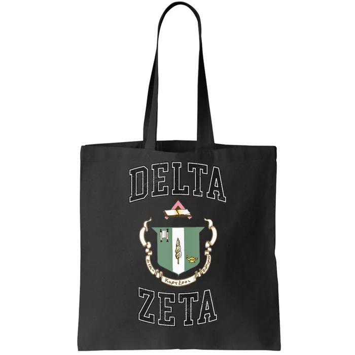 Delta Zeta Coat Of Arms Greek Tote Bag