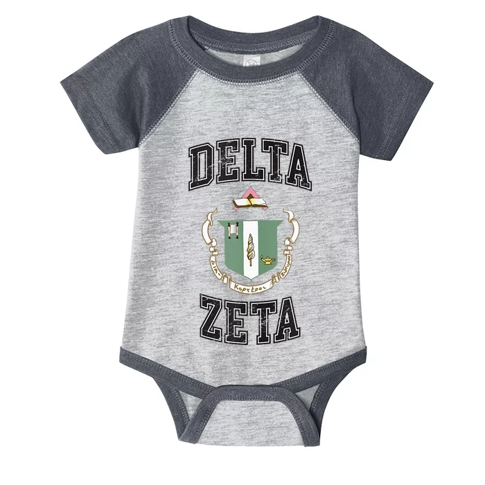 Delta Zeta Coat Of Arms Greek Infant Baby Jersey Bodysuit