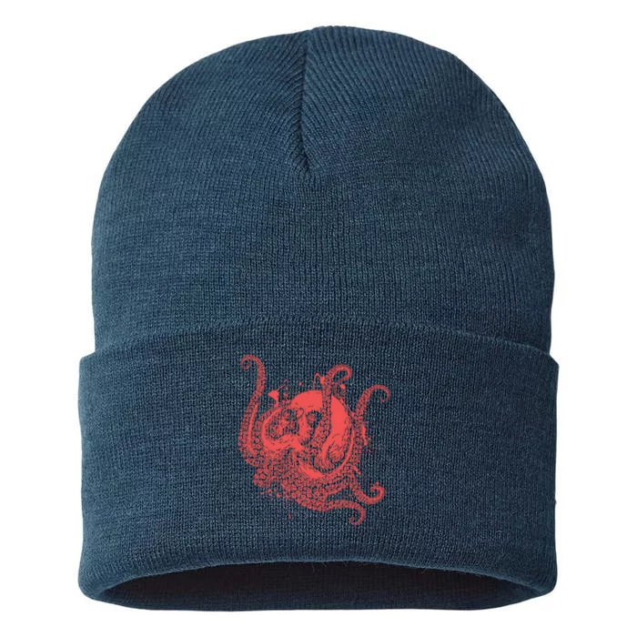 Deadly Zombie Octopus Skull Sustainable Knit Beanie