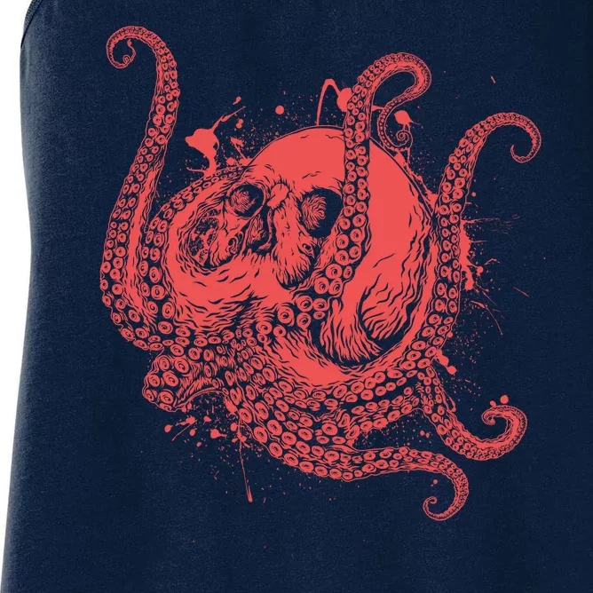 Deadly Zombie Octopus Skull Women's Racerback Tank