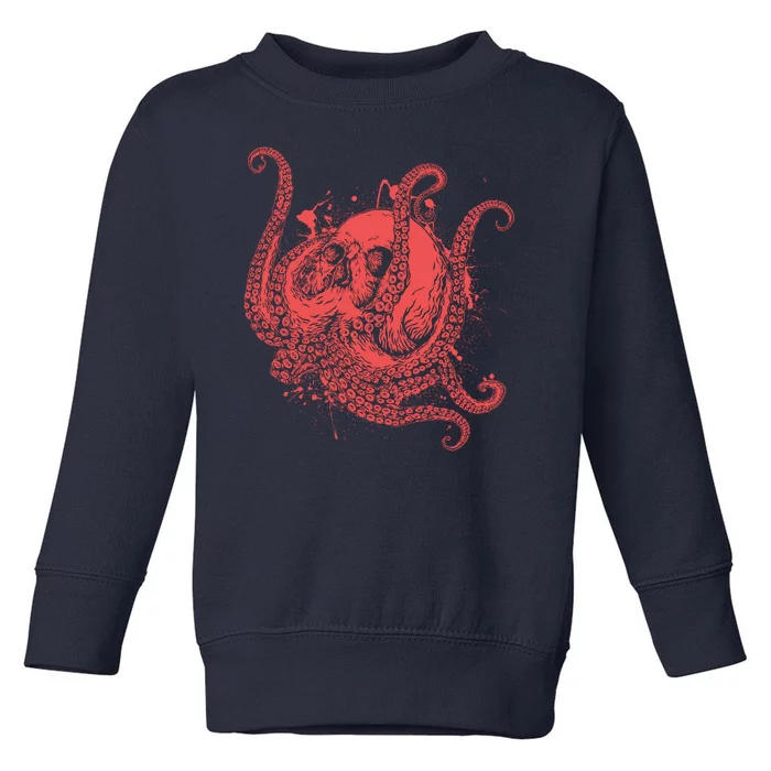 Deadly Zombie Octopus Skull Toddler Sweatshirt