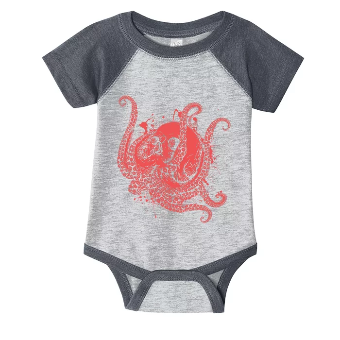 Deadly Zombie Octopus Skull Infant Baby Jersey Bodysuit