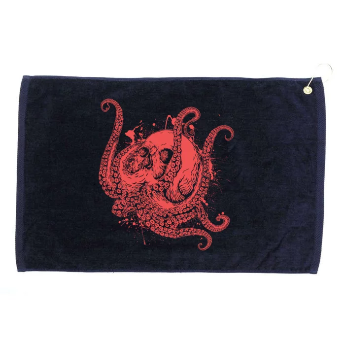 Deadly Zombie Octopus Skull Grommeted Golf Towel