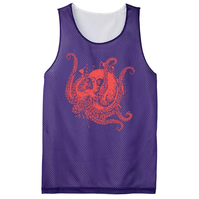 Deadly Zombie Octopus Skull Mesh Reversible Basketball Jersey Tank