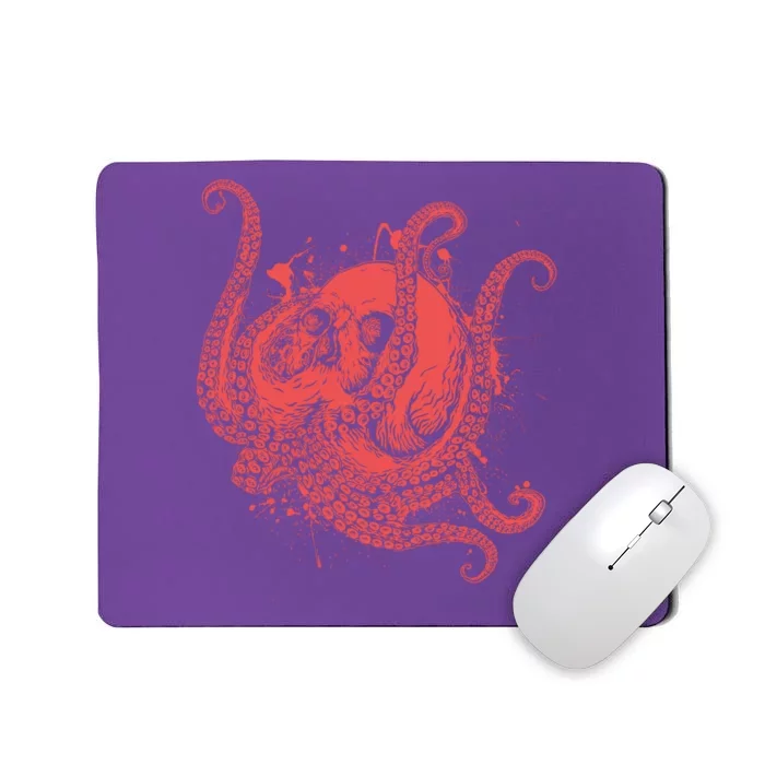 Deadly Zombie Octopus Skull Mousepad