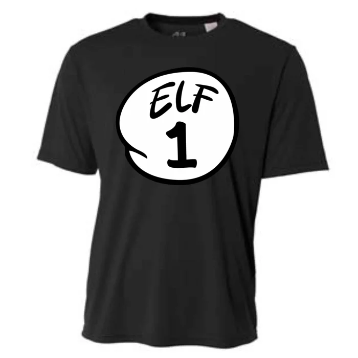 Elf 1 2 3 4 5 Custom Number Christmas Cooling Performance Crew T-Shirt