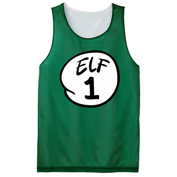 Elf 1 2 3 4 5 Custom Number Christmas Mesh Reversible Basketball Jersey Tank