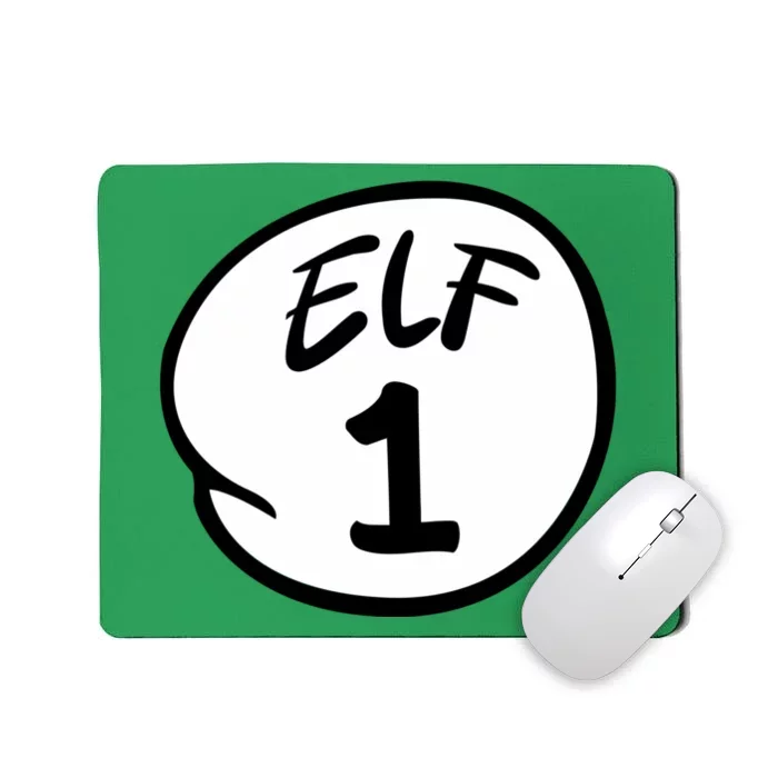 Elf 1 2 3 4 5 Custom Number Christmas Mousepad