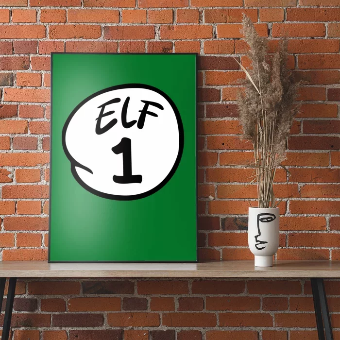 Elf 1 2 3 4 5 Custom Number Christmas Poster