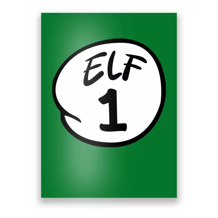 Elf 1 2 3 4 5 Custom Number Christmas Poster