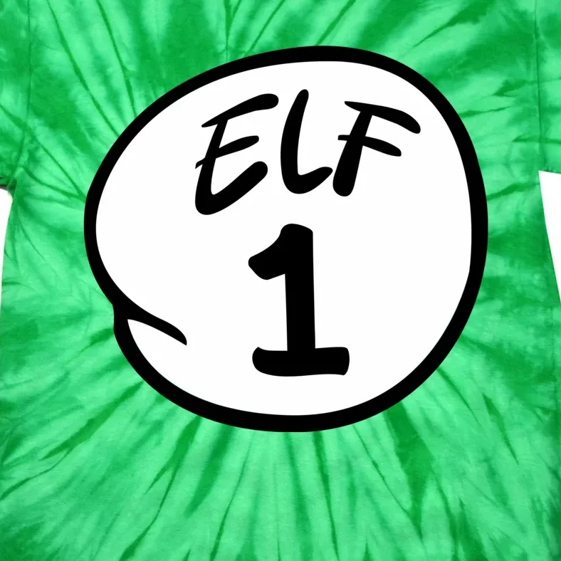 Elf 1 2 3 4 5 Custom Number Christmas Tie-Dye T-Shirt