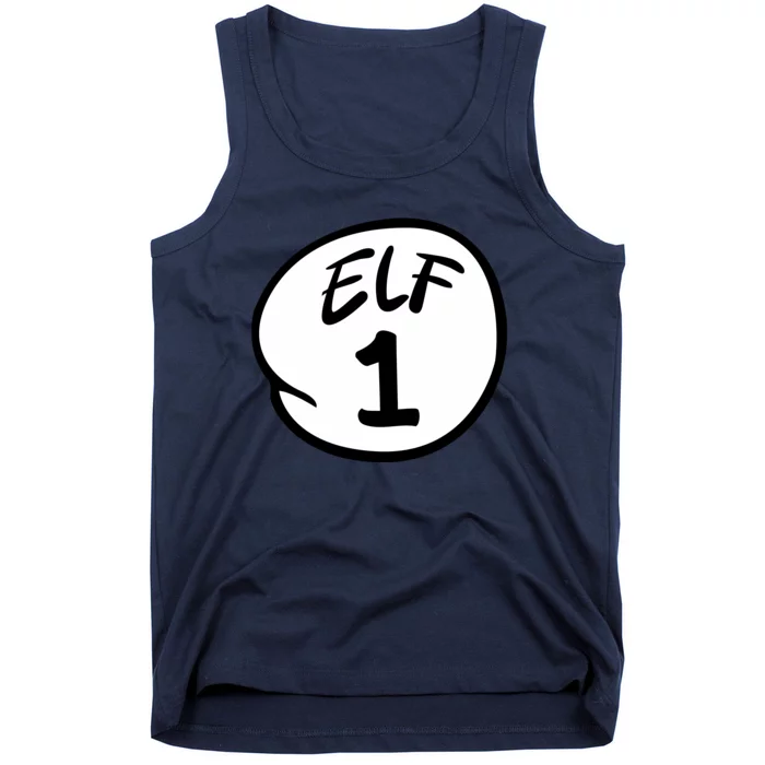 Elf 1 2 3 4 5 Custom Number Christmas Tank Top