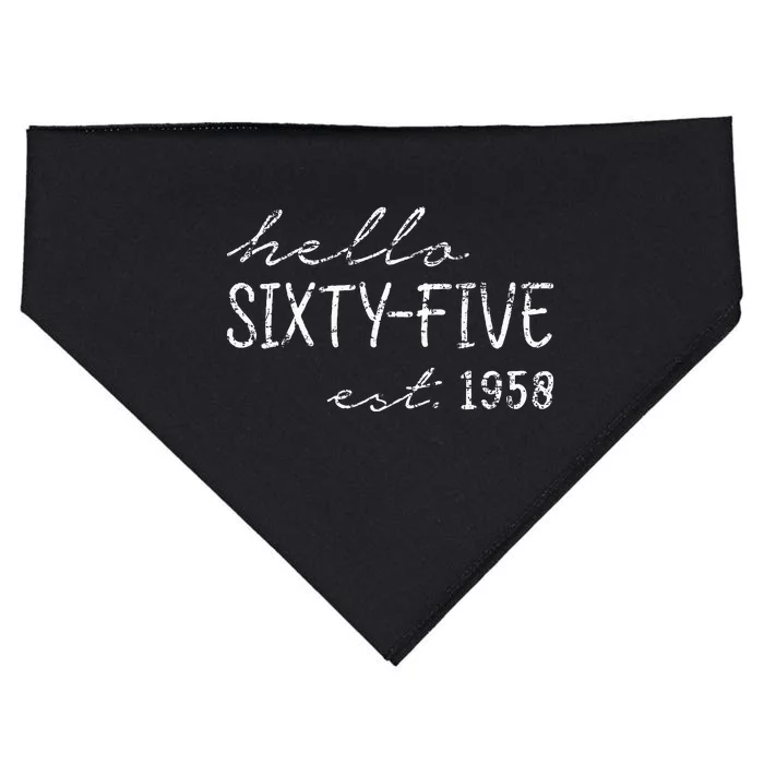 Est. 1958  65th Birthday USA-Made Doggie Bandana