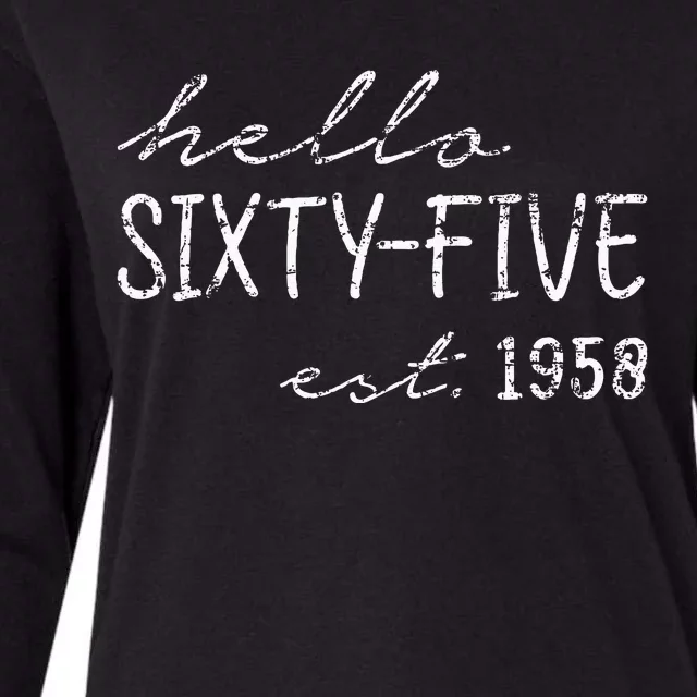 Est. 1958  65th Birthday Womens Cotton Relaxed Long Sleeve T-Shirt