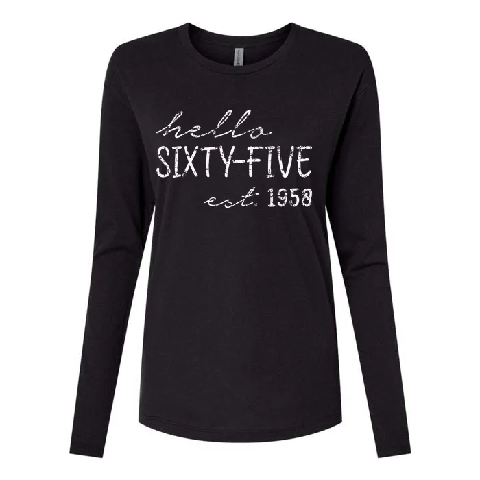 Est. 1958  65th Birthday Womens Cotton Relaxed Long Sleeve T-Shirt