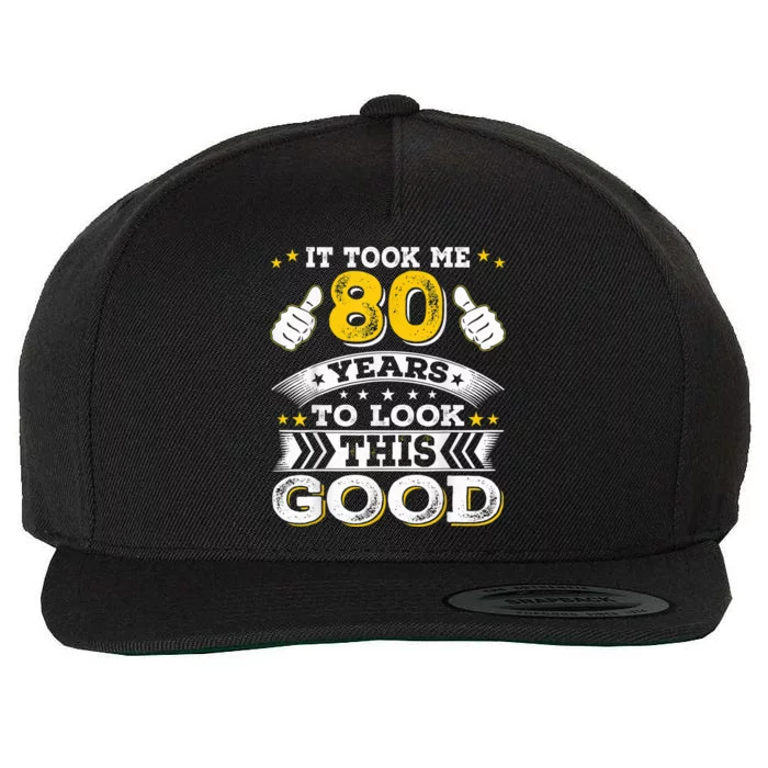 Eighty 1943 80th 80 Years Old birthday Idea For Dad Grandpa Wool Snapback Cap