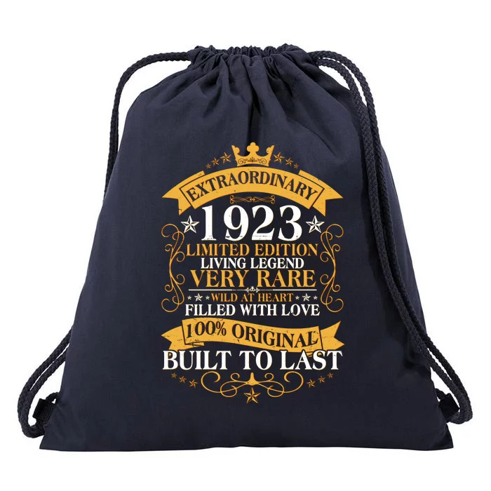 Extraordinary 1923 Limited Edition Built To Last 100th Birthday Drawstring Bag