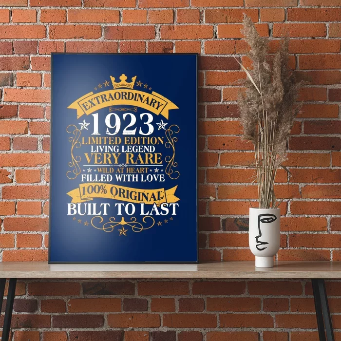 Extraordinary 1923 Limited Edition Built To Last 100th Birthday Poster