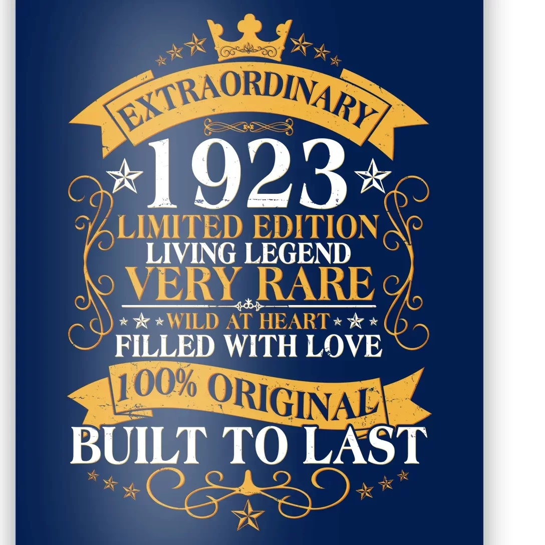 Extraordinary 1923 Limited Edition Built To Last 100th Birthday Poster