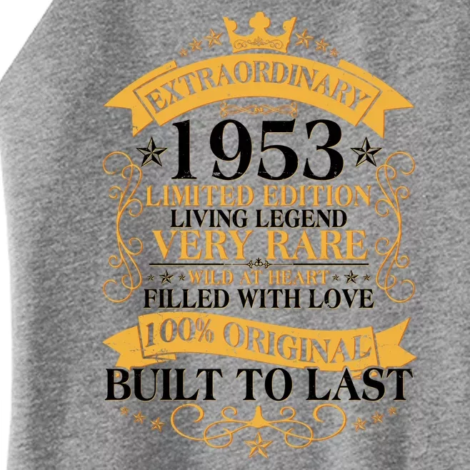 Extraordinary 1953 Limited Edition Built To Last 70th Birthday Women’s Perfect Tri Rocker Tank