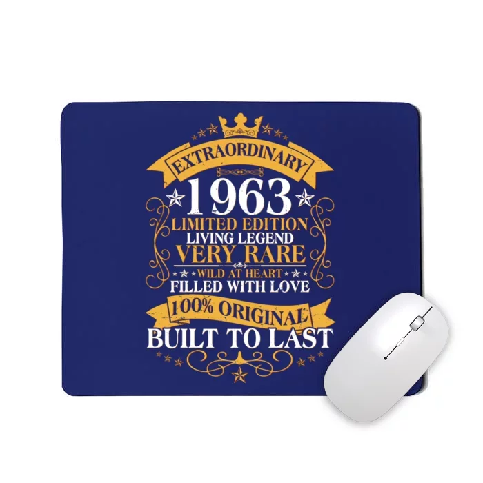 Extraordinary 1963 Limited Edition Built To Last 60th Birthday Mousepad