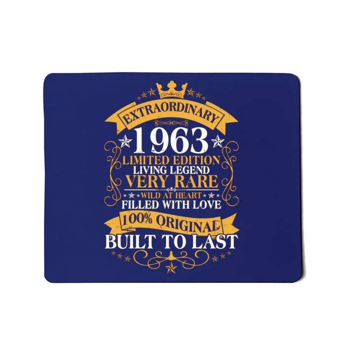 Extraordinary 1963 Limited Edition Built To Last 60th Birthday Mousepad