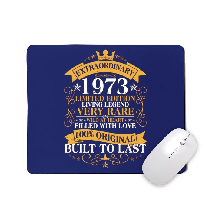 Extraordinary 1973 Limited Edition Built To Last 50th Birthday Mousepad