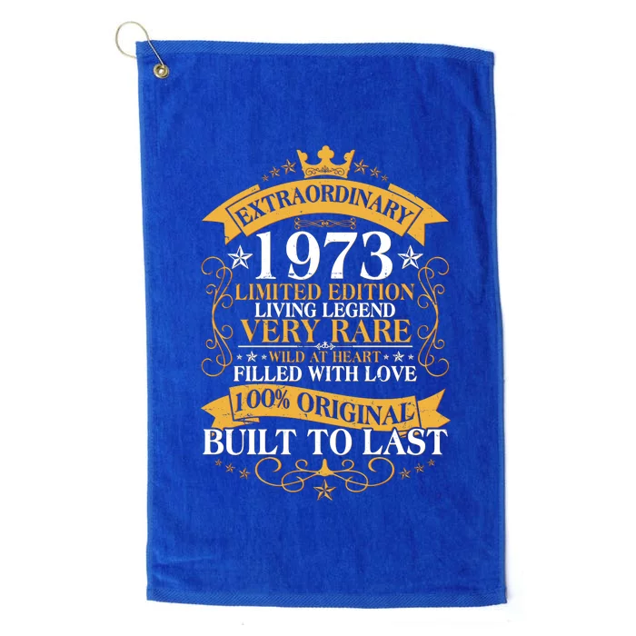 Extraordinary 1973 Limited Edition Built To Last 50th Birthday Platinum Collection Golf Towel