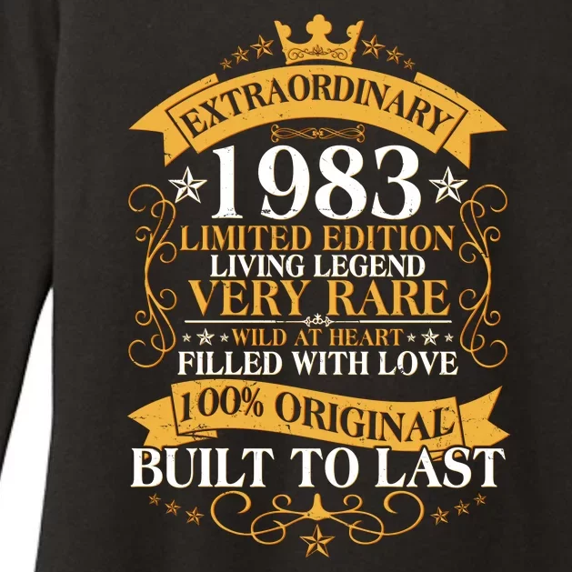 Extraordinary 1983 Limited Edition Built To Last 40th Birthday Womens CVC Long Sleeve Shirt