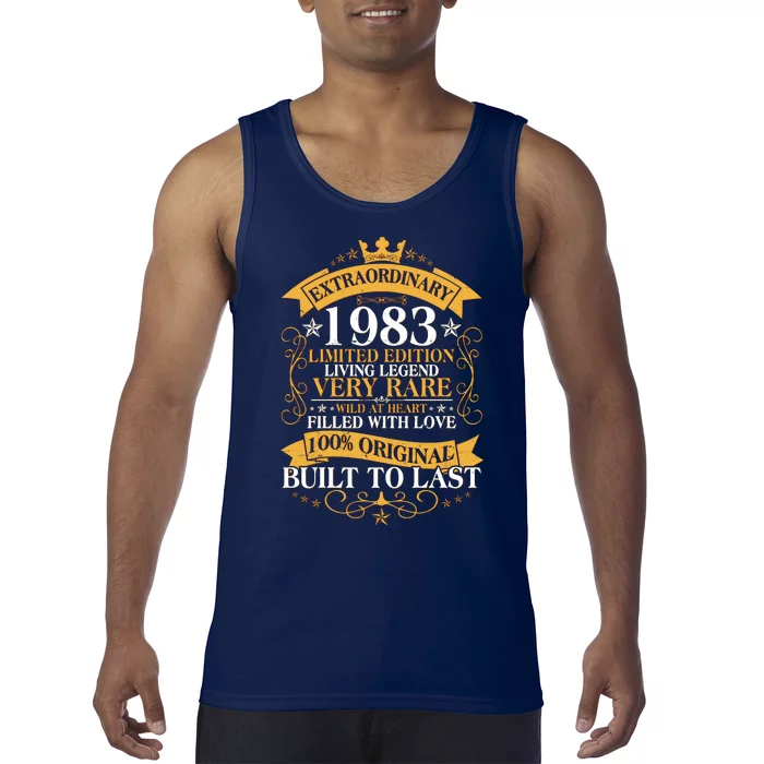 Extraordinary 1983 Limited Edition Built To Last 40th Birthday Tank Top