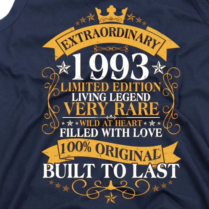 Extraordinary 1993 Limited Edition Built To Last 30th Birthday Tank Top