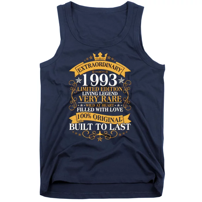 Extraordinary 1993 Limited Edition Built To Last 30th Birthday Tank Top